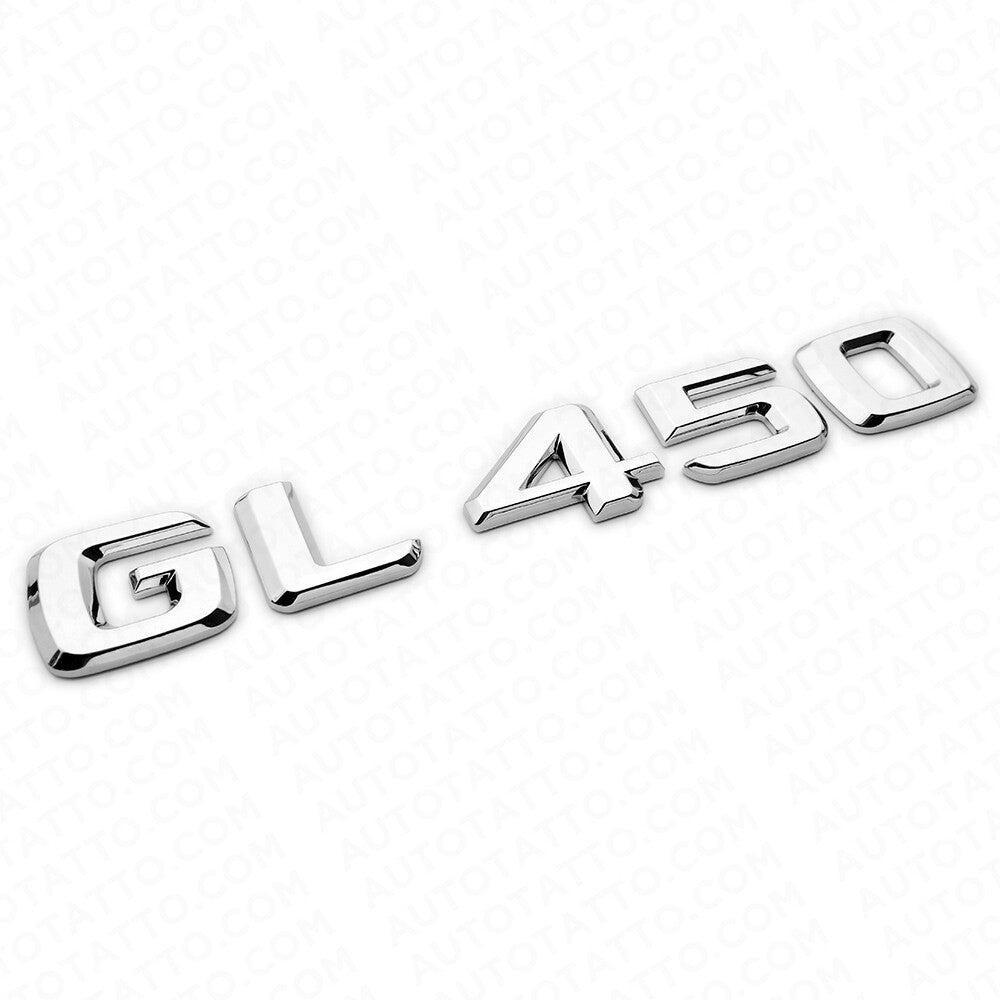 Benz GL 450 AMG Letter Emblem Trunk Logo Nameplate Badge Decorate Sport Chrome