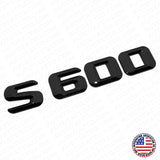 14-17 S 600 AMG Letter 3D Emblem Trunk Logo Nameplate Badge Decorate Gloss Black