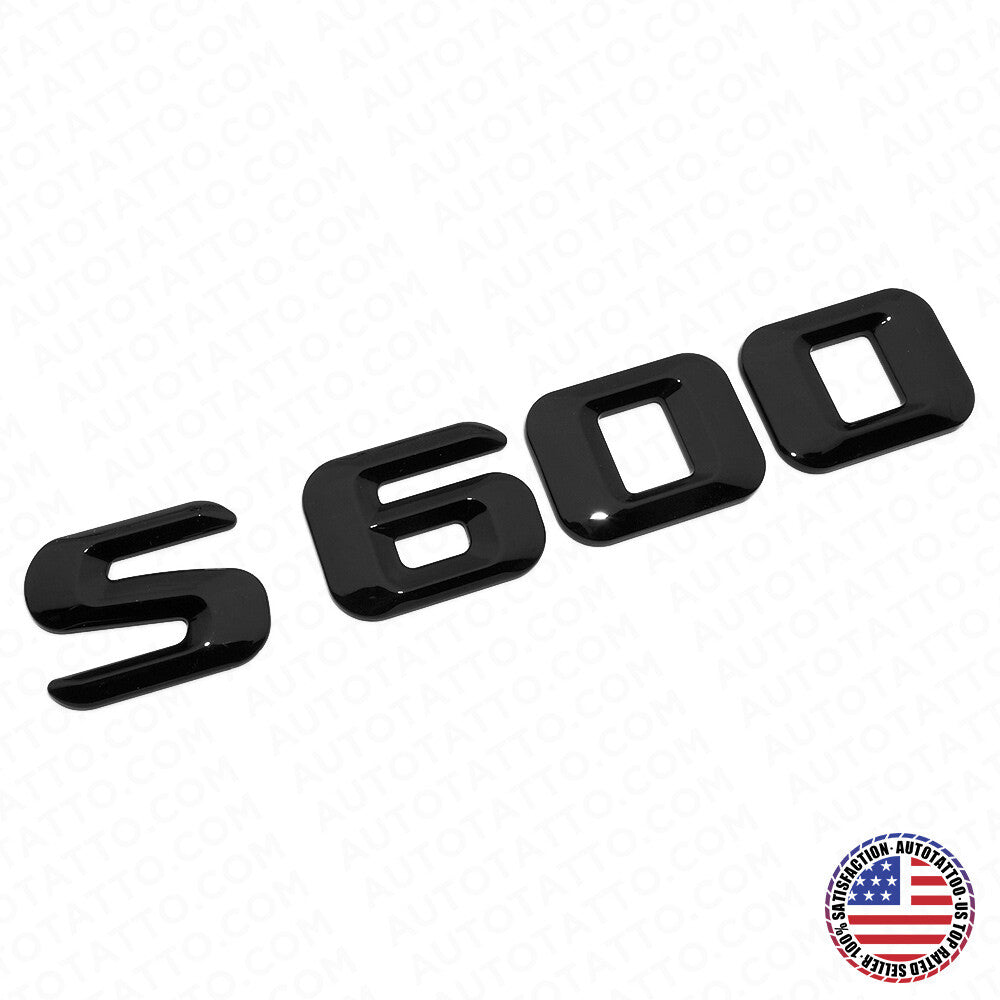 14-17 S 600 AMG Letter 3D Emblem Trunk Logo Nameplate Badge Decorate Gloss Black
