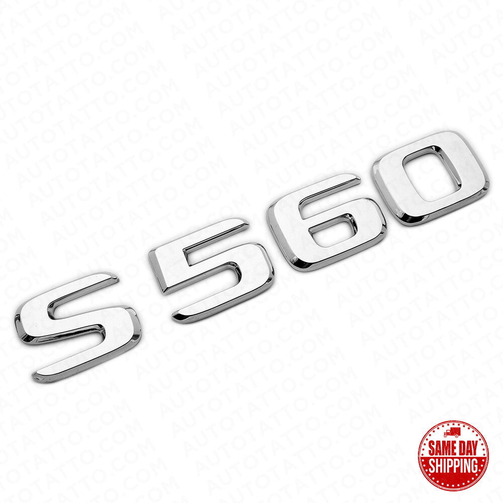 18-21 Mercedes S 560 Letter Emblem Luggage Trunk Lid Logo Badge AMG Sport Chrome