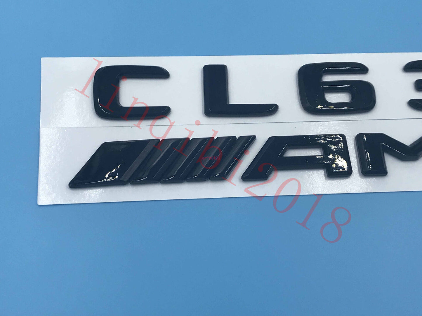 NEW Gloss Black CL63 + AMG Letters Trunk Embl Badge Sticker for Mercedes Benz