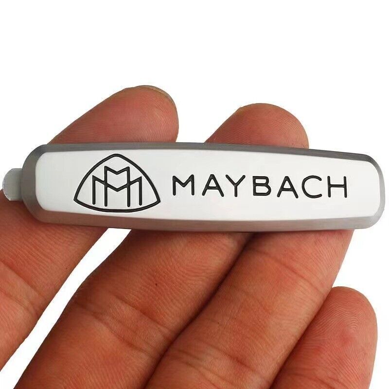 Metal “MAYBACH” Logo Emblems Front Seat Tuning Badge For Mercedes Benz