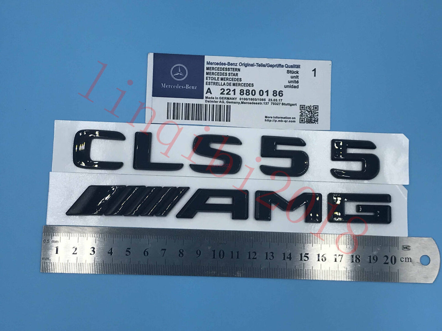 NEW Gloss Black " CLS55 AMG" Letters Trunk Embl Badge Sticker for Mercedes Benz