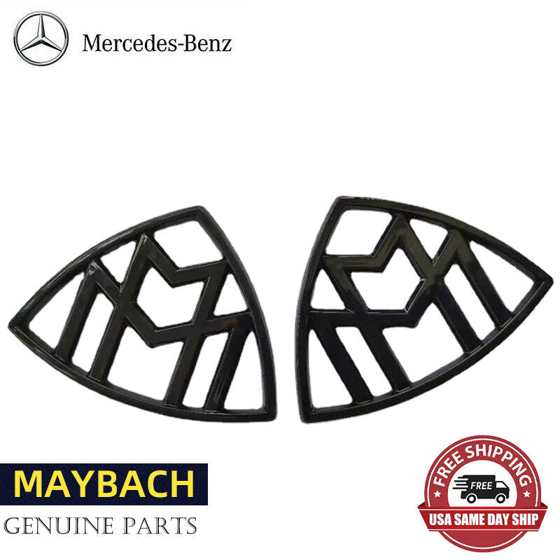 2x Car Body Badge Side Fender Badge For Mercedes Benz Maybach GLS S Class Black