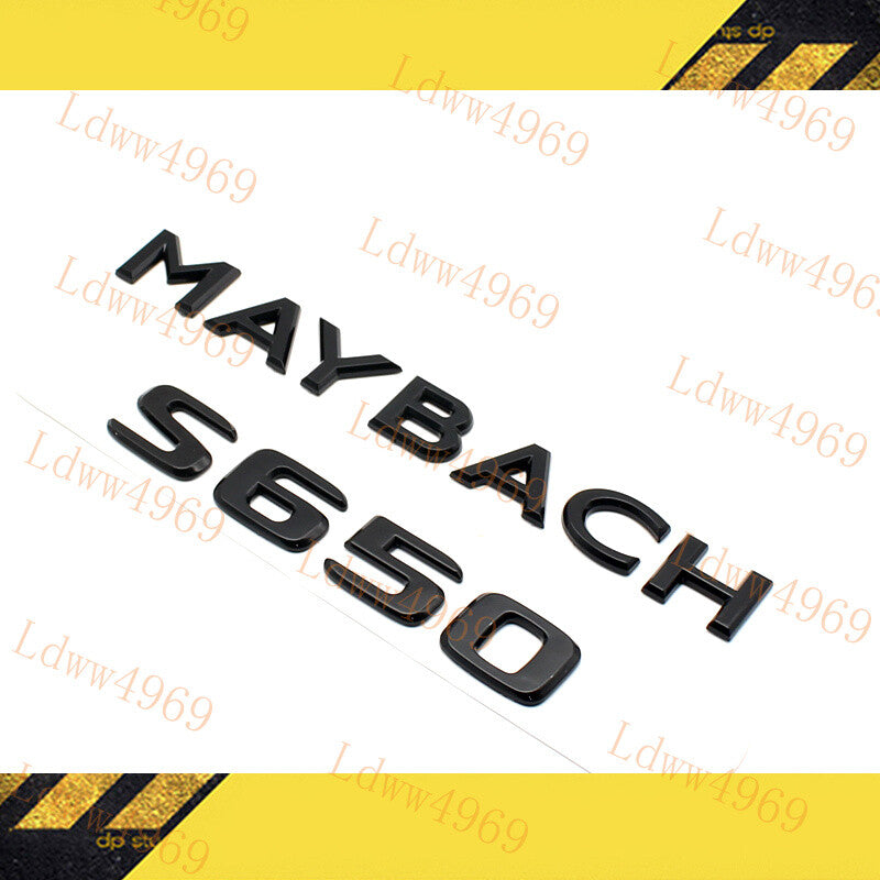 For S-Class W222 S650 Maybach Glossy Black Rear Trunk Emblem Decal Badge Sticker