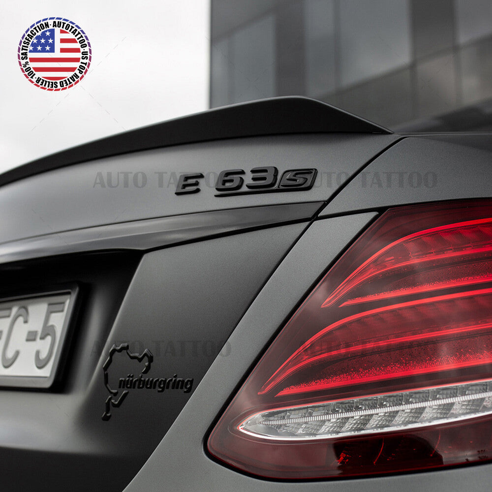 17-20 E63 S AMG Letter Emblem 3D Trunk Logo Nameplate Badge Decorate Blackout
