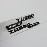Matte black CLA45 AMG TURBO 4 MATIC Trunk Emblem Badge Sticker