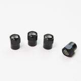 Compatible with Range Rover 4Pcs Tire Valve Stem Caps Anodized Aluminum - Black
