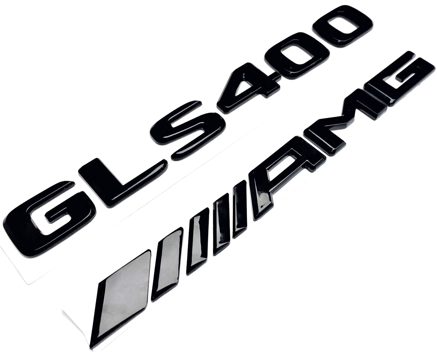 #2 BLACK GLS400 + AMG REPLACEMENT FOR MERCEDES REAR TRUNK NAMEPLATE EMBLEM BADGE