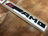 Black S////AMG S AMG Letters Trunk Emblem Badge Sticker for AMG S