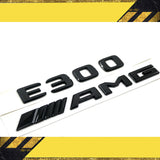 E-CLASS W212 W213 GLOSS BLACK SET AMG E300 REAR TRUNK BADGES EMBLEMS STICKER