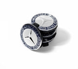 NEW 4pcs For 75MM Classic Dark Blue Wheel Center Hub Caps AMG Wreath