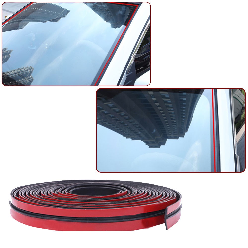 Car Accessories Windshield Roof Rubber Seal Strip Noise Insulation Stickers 2M