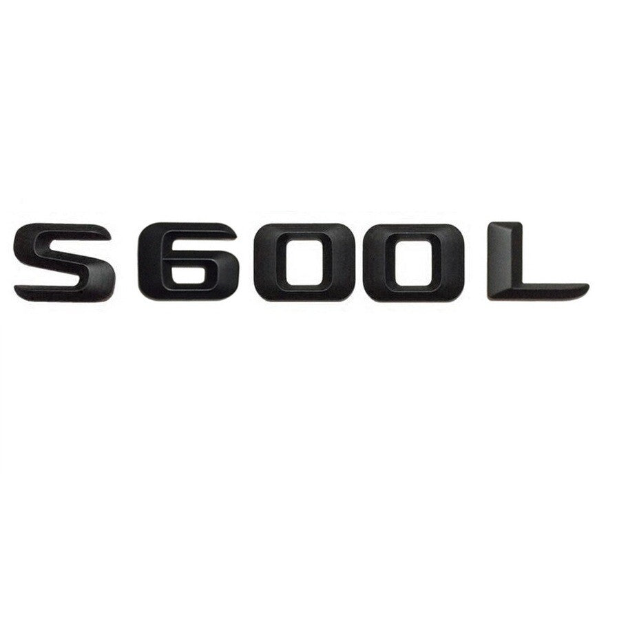 Matt Black 3D Letters Trunk Emblem Badge for Mercedes Benz W221 W222 S600 S600L