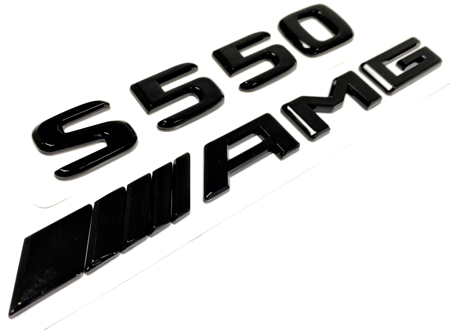 S550 + AMG BLACK FOR MERCEDES REAR TRUNK EMBLEM BADGE NAMEPLATE DECAL NUMBERS