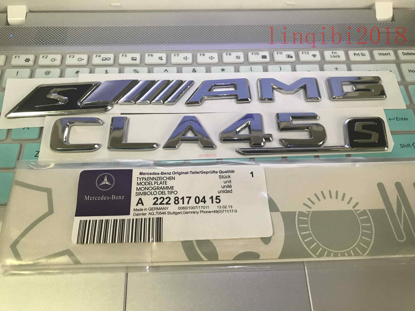 NEW "CLA45s + sAMG" High quality Rear Trunk Emblem Decal Badge FOR Mercedes Benz