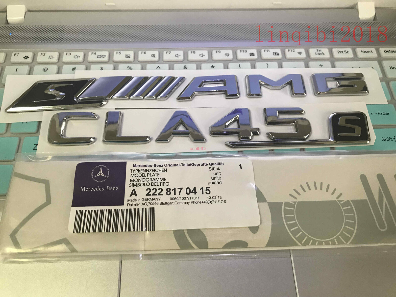 NEW "CLA45s + sAMG" High quality Rear Trunk Emblem Decal Badge FOR Mercedes Benz