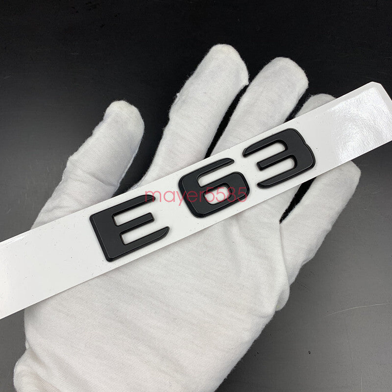 Gloss black " E63 AMG 6.3AMG" Letters Trunk Embl Badge Sticker for Mercedes Benz