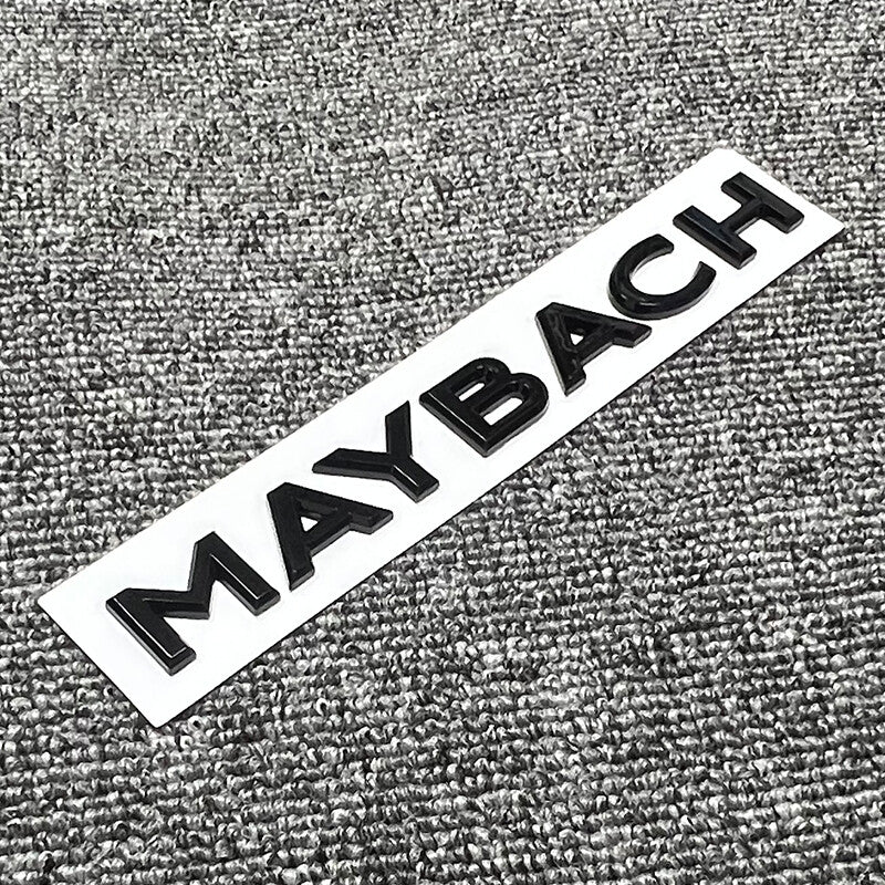 Gloss Black Maybach Letters Rear Trunk Emblem Badge Sticker For Mercedes Benz