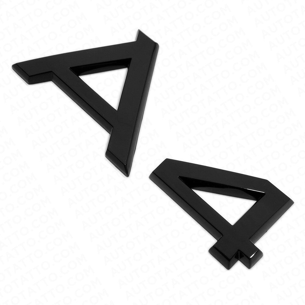 Audi A4 Gloss Black Rear Letter Tail Badge Trunk Nameplate Emblem Badge Sport