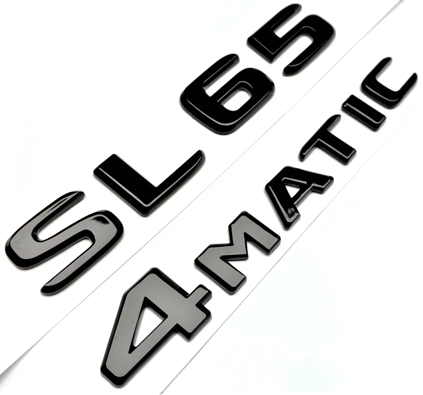 #2 BLACK SL65 +4MATIC REPLACEMENT FOR MERCEDES REAR TRUNK EMBLEM BADGE DECAL LID