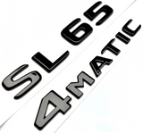 #2 BLACK SL65 +4MATIC REPLACEMENT FOR MERCEDES REAR TRUNK EMBLEM BADGE DECAL LID