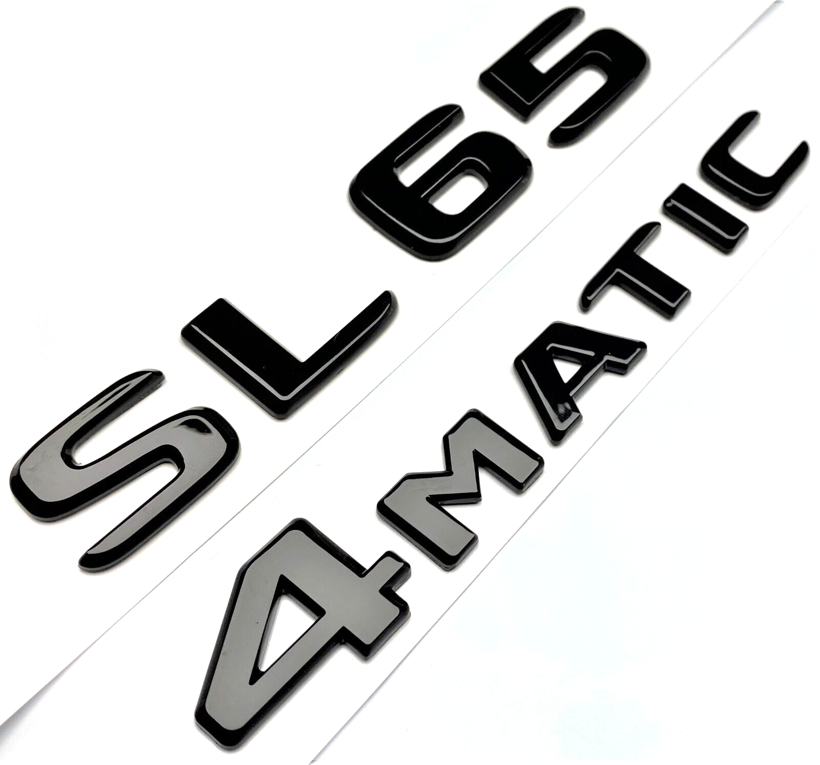 #2 BLACK SL65 +4MATIC REPLACEMENT FOR MERCEDES REAR TRUNK EMBLEM BADGE DECAL LID