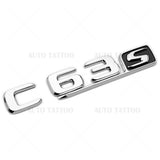 17-20 C63S AMG Emblem Trunk Lid Letter Logo Nameplate Badge Decorate OEM Chrome