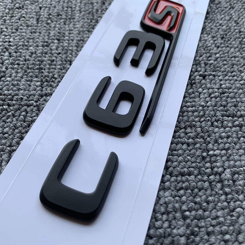 C63s Letters Trunk Emblem Badge Sticker for Mercedes Benz C63 AMG S Flat