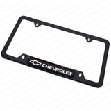 Black Stainless Steel Front Rear For Chevrolet License Plate Frame Cover Gift