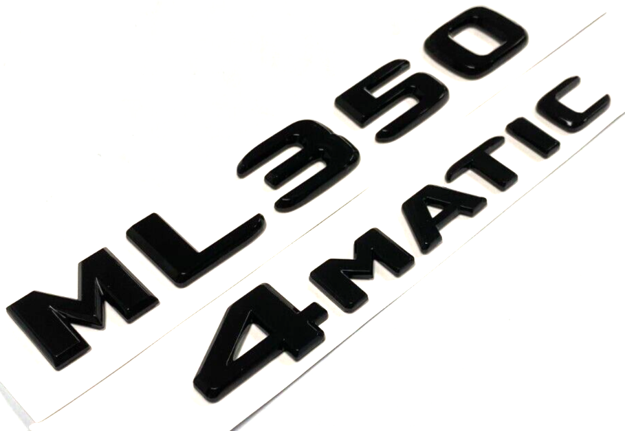 BLACK ML350+4MATIC FOR MERCEDES REAR TRUNK EMBLEM BADGE NAMEPLATE DECAL NUMBER