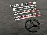 Black RED GLE63S AMG V8 BITURBO 4MATIC+ Star PACKAGE Emblem Badge Sticker W166