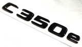 C350e GLOSS BLACK FOR MERCEDES REAR TRUNK EMBLEM BADGE NAMEPLATE DECAL NUMBERS