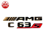 Gloss Black C63S AMG V8 BITURBO Star Rear Trunk Emblem Badge For C63 Sedan W205