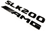 BLACK SLK200+AMG FOR MERCEDES REAR TRUNK EMBLEM BADGE NAMEPLATE DECAL NUMBERS