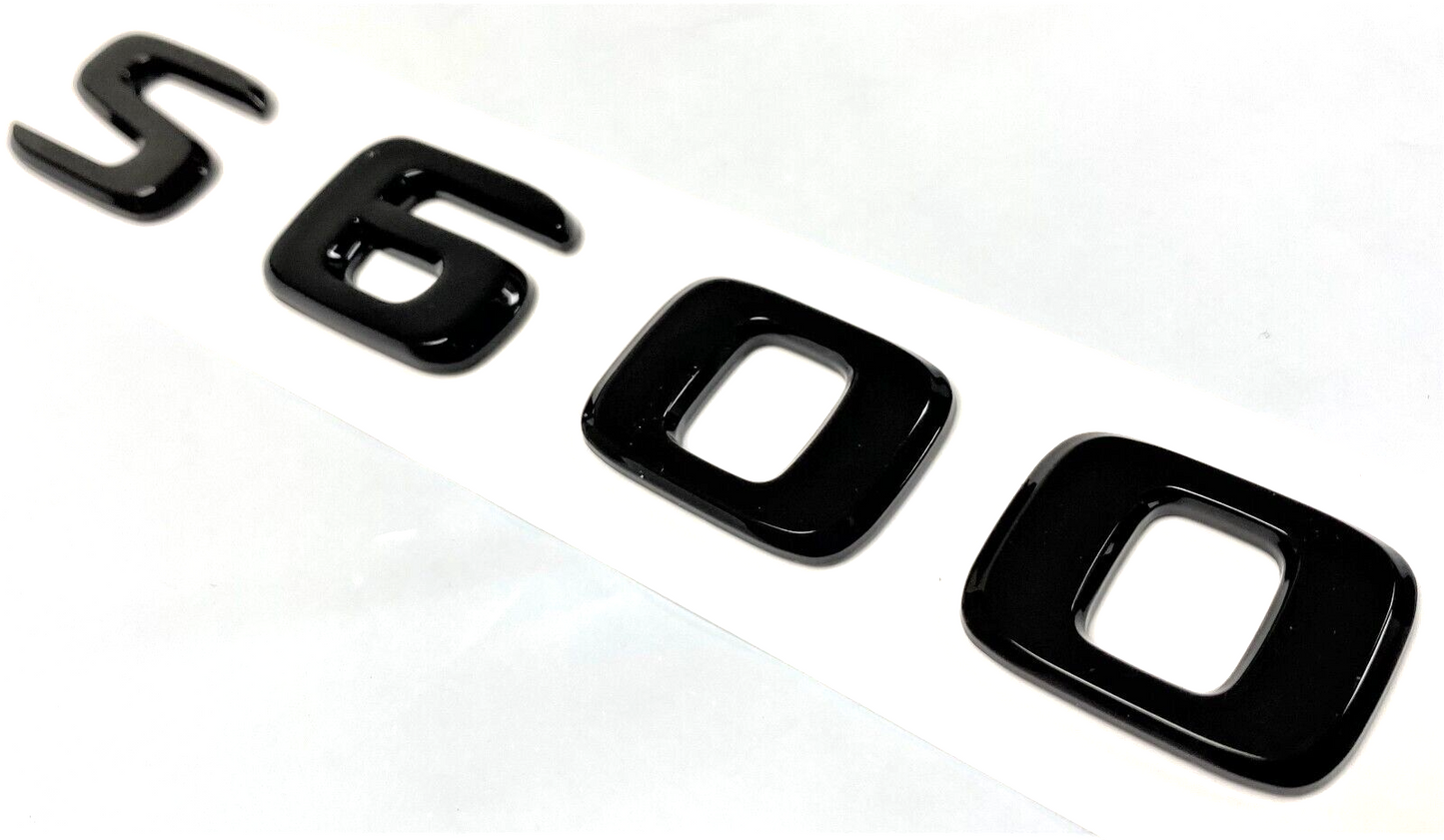 S600 BLACK FOR MERCEDES REAR TRUNK EMBLEM BADGE NAMEPLATE DECAL LETTER NUMBER