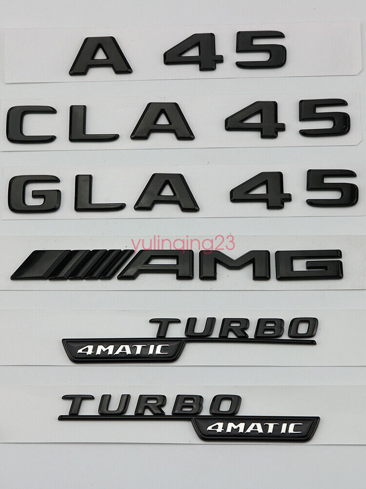 Matte black GLE43 AMG BITURBO 4MATIC Trunk Emblem Badge Sticker Mercedes