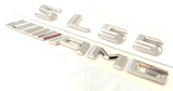CHROME SL55 + AMG FOR MERCEDES REAR TRUNK EMBLEM BADGE NAMEPLATE DECAL LETTER