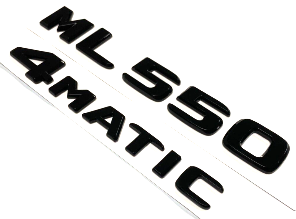 BLACK ML550+4MATIC FOR MERCEDES REAR TRUNK EMBLEM BADGE NAMEPLATE DECAL NUMBER
