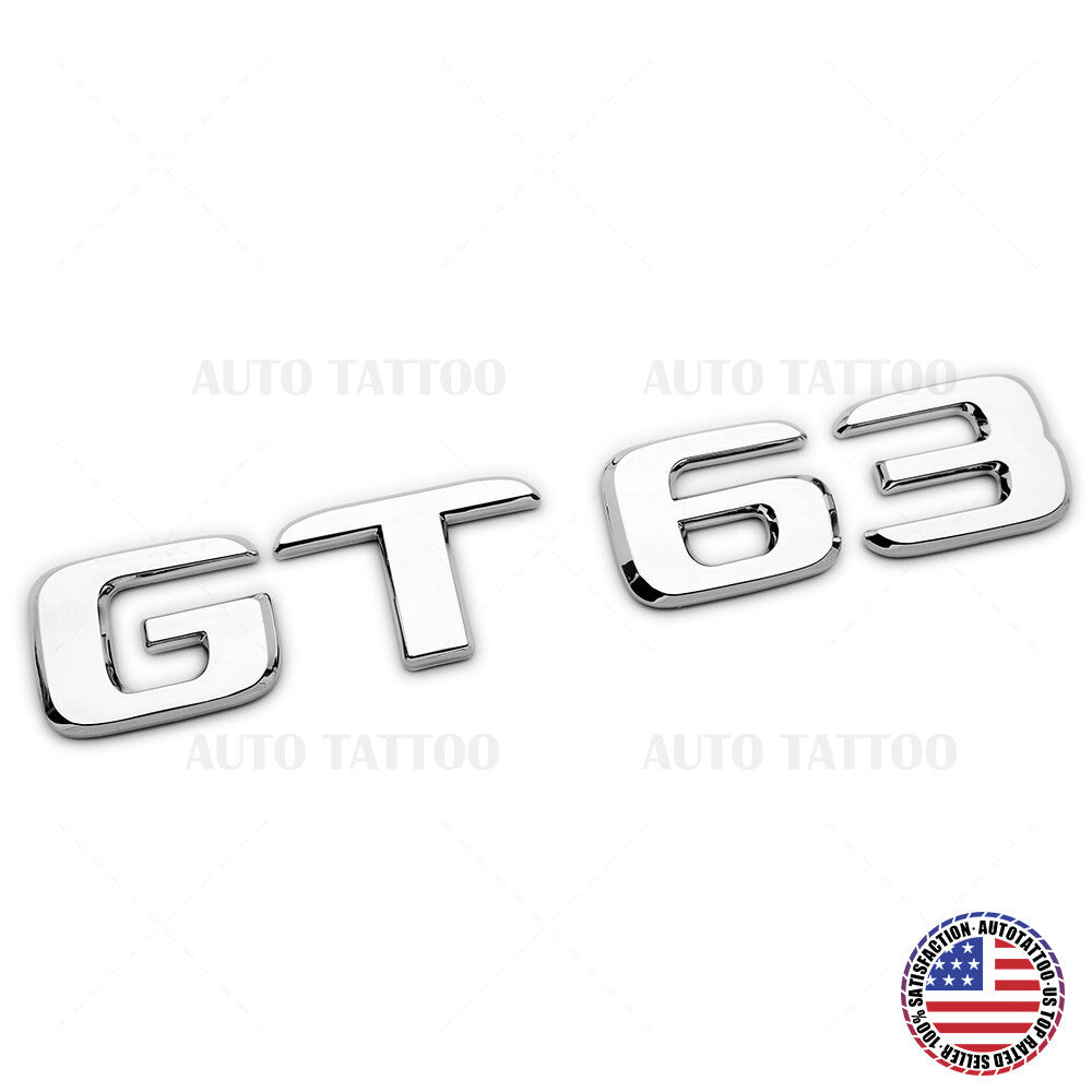 Mercedes AMG GT 63 Letter Emblem Trunk Logo Nameplate Badge Decorate OEM Chrome