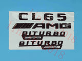 Gloss Black Flat " CL65 AMG BITURBO " Trunk Embl Badge Sticker for Mercedes Benz