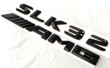 2X GLOSS BLACK SLK32+AMG FOR MERCEDES SLK32 REAR TRUNK EMBLEM BADGE NAMEPLATE
