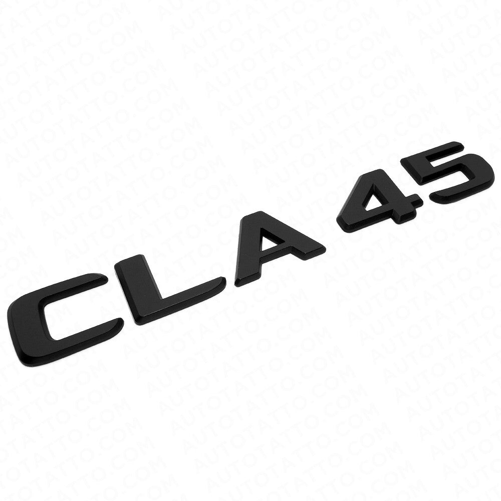 CLA 45 AMG 3D Emblem Trunk Lid Letter Logo Nameplate Badge Decorate Matte Black