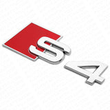 For Audi S4 OEM Chrome Rear Letter Tail Badge Trunk Emblem Badge Logo Sport