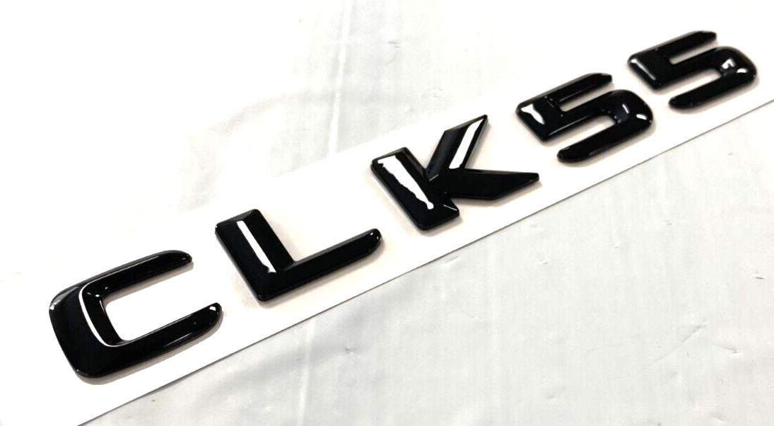 1PCS GLOSS BLACK CLK55 FOR MERCEDES CLK55 REAR TRUNK EMBLEM BADGE NAMEPLATE