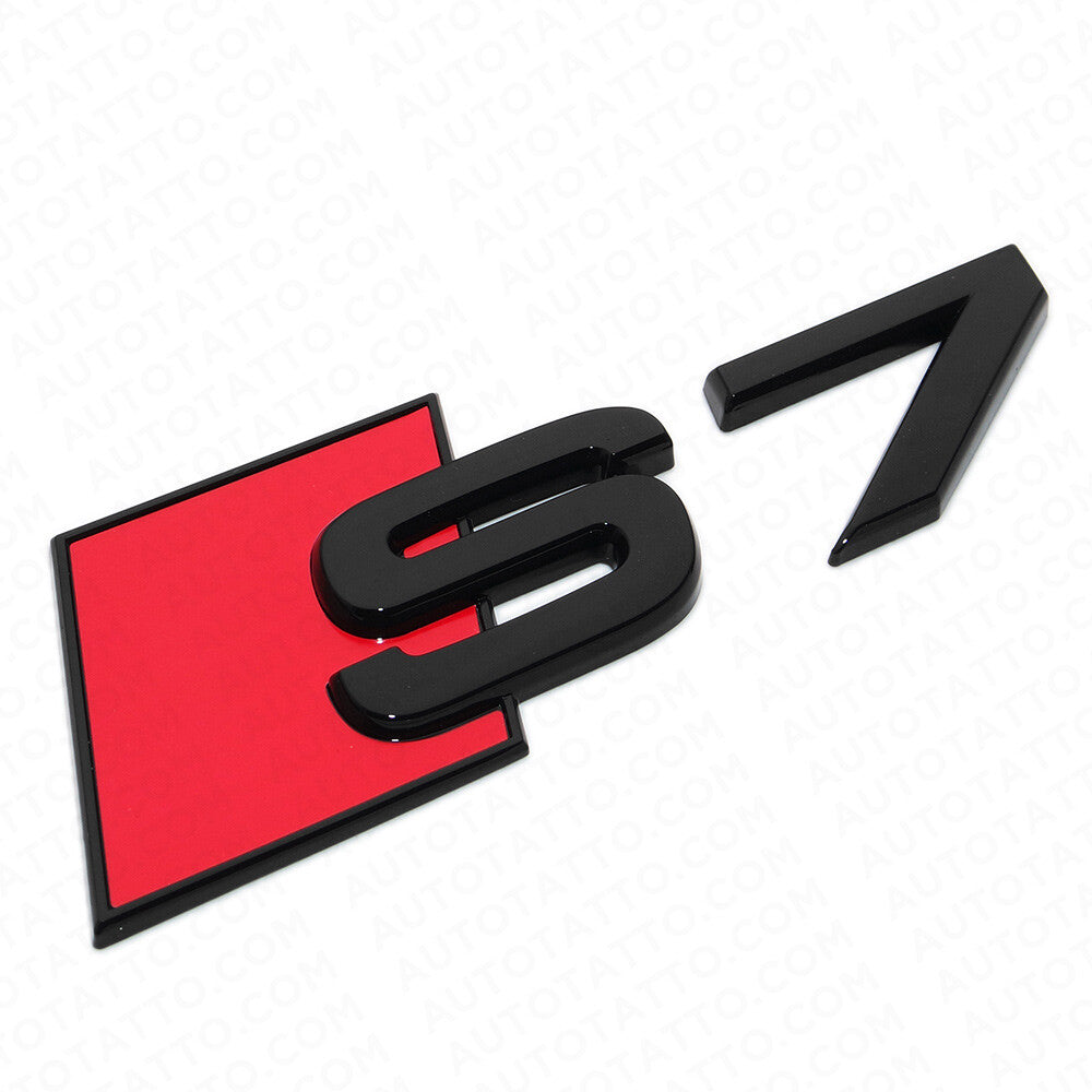 For Audi S7 Gloss Black Rear Letter Tail Badge Trunk Emblem Badge Logo Sport