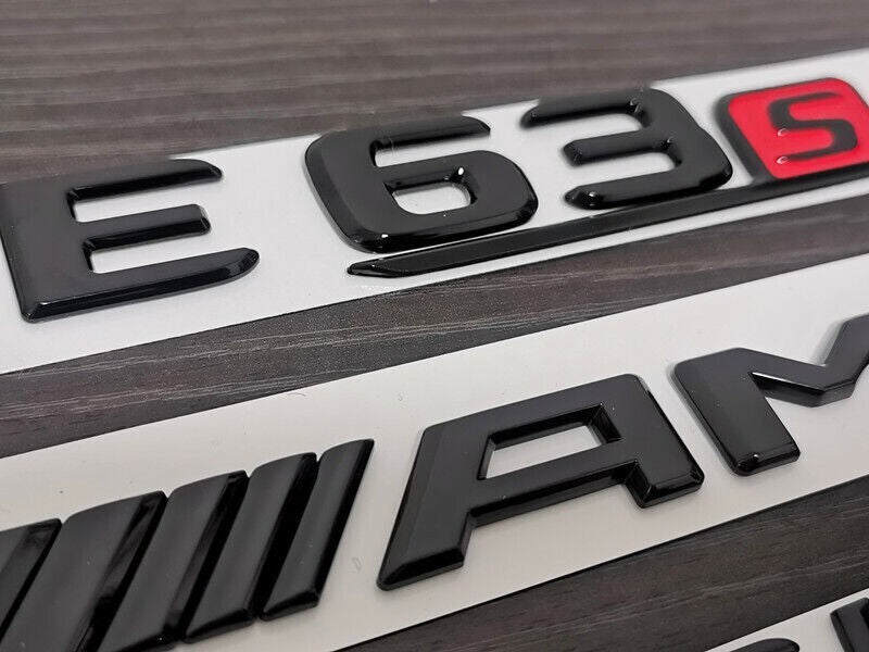 Gloss Black E63S AMG Trunk emblem badge For Mercedes-Benz E63 E63S AMG W213