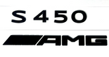 #3 BLACK S450 + AMG REPLACEMENT FOR MERCEDES REAR TRUNK NAMEPLATE EMBLEM BADGE