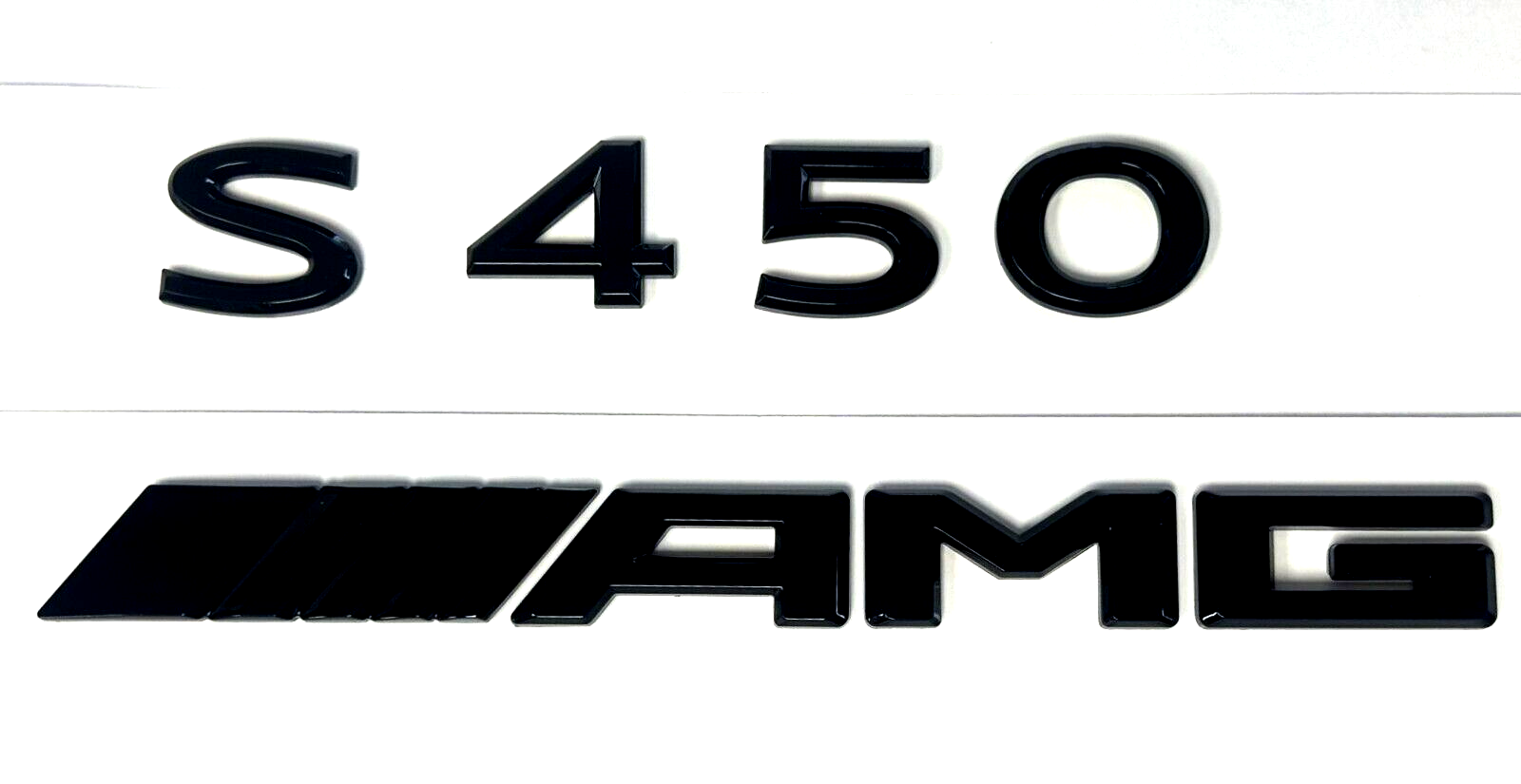 #3 BLACK S450 + AMG REPLACEMENT FOR MERCEDES REAR TRUNK NAMEPLATE EMBLEM BADGE