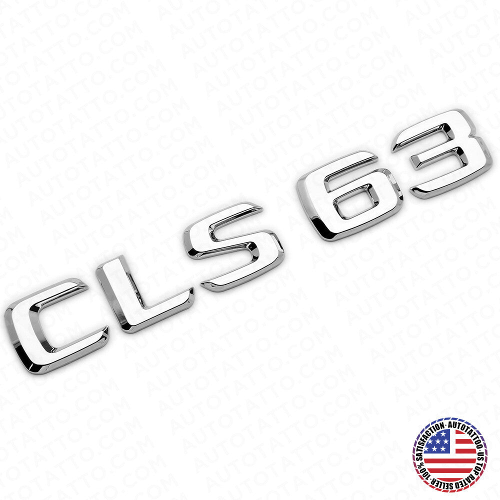 01-14 CLS 63 Emblem Trunk Lid Letter Logo Nameplate Badge Decoration AMG Chrome